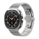 Bracelet de montre xDfind en bambou et acier inoxydable massif, à une perle, compatible avec Samsung Galaxy Watch8 / Watch8 Classic 22 mm, Samsung Galaxy Watch 7 / 6 / 5 / FE 20 mm et Samsung Galaxy Fit3 SM-R390 18 mm.