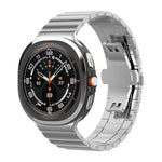 Bracelet de montre xDfind en bambou et acier inoxydable massif, à une perle, compatible avec Samsung Galaxy Watch8 / Watch8 Classic 22 mm, Samsung Galaxy Watch 7 / 6 / 5 / FE 20 mm et Samsung Galaxy Fit3 SM-R390 18 mm.
