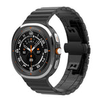 Bracelet de montre xDfind en bambou et acier inoxydable massif, à une perle, compatible avec Samsung Galaxy Watch8 / Watch8 Classic 22 mm, Samsung Galaxy Watch 7 / 6 / 5 / FE 20 mm et Samsung Galaxy Fit3 SM-R390 18 mm.