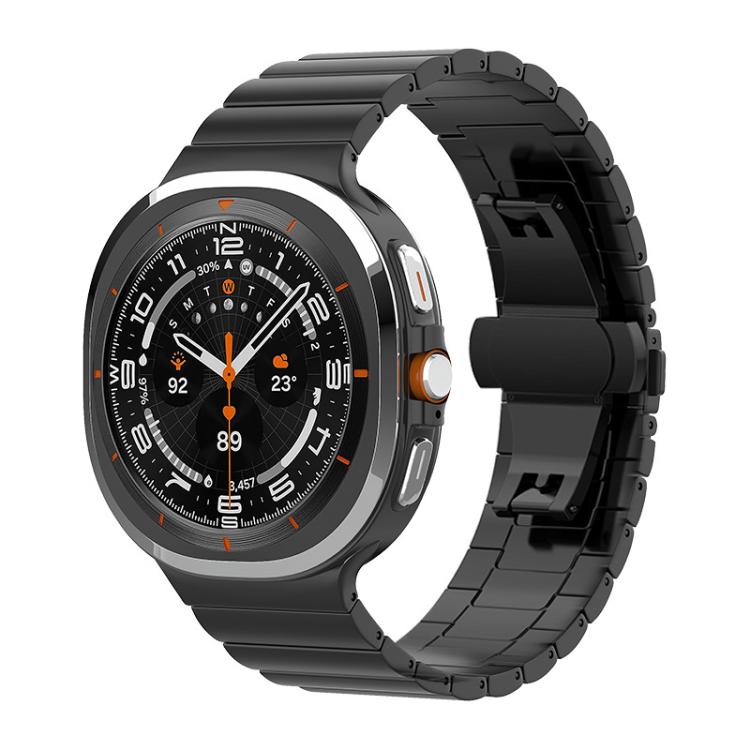 Bracelet de montre xDfind en bambou et acier inoxydable massif, à une perle, compatible avec Samsung Galaxy Watch8 / Watch8 Classic 22 mm, Samsung Galaxy Watch 7 / 6 / 5 / FE 20 mm et Samsung Galaxy Fit3 SM-R390 18 mm.