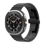 Bracelet de montre xDfind en bambou et acier inoxydable massif, à une perle, compatible avec Samsung Galaxy Watch8 / Watch8 Classic 22 mm, Samsung Galaxy Watch 7 / 6 / 5 / FE 20 mm et Samsung Galaxy Fit3 SM-R390 18 mm.