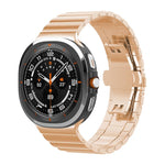 Bracelet de montre xDfind en bambou et acier inoxydable massif, à une perle, compatible avec Samsung Galaxy Watch8 / Watch8 Classic 22 mm, Samsung Galaxy Watch 7 / 6 / 5 / FE 20 mm et Samsung Galaxy Fit3 SM-R390 18 mm.