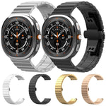 Bracelet de montre xDfind en bambou et acier inoxydable massif, à une perle, compatible avec Samsung Galaxy Watch8 / Watch8 Classic 22 mm, Samsung Galaxy Watch 7 / 6 / 5 / FE 20 mm et Samsung Galaxy Fit3 SM-R390 18 mm.