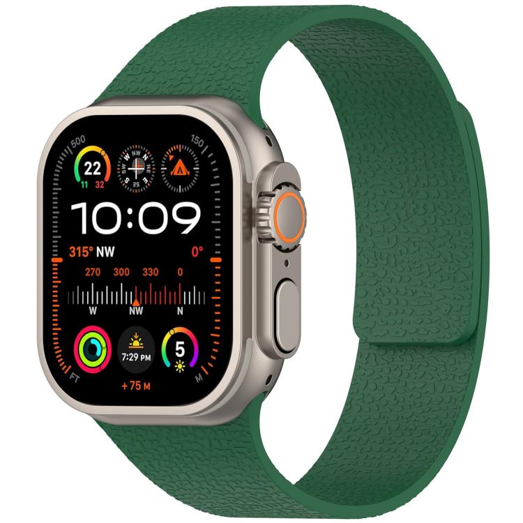 Bracelet de montre magnétique en silicone texturé litchi xDfind, compatible avec Apple Watch 42/44/45/46/49 mm et Apple Watch 38/40/41/S10 42 mm.