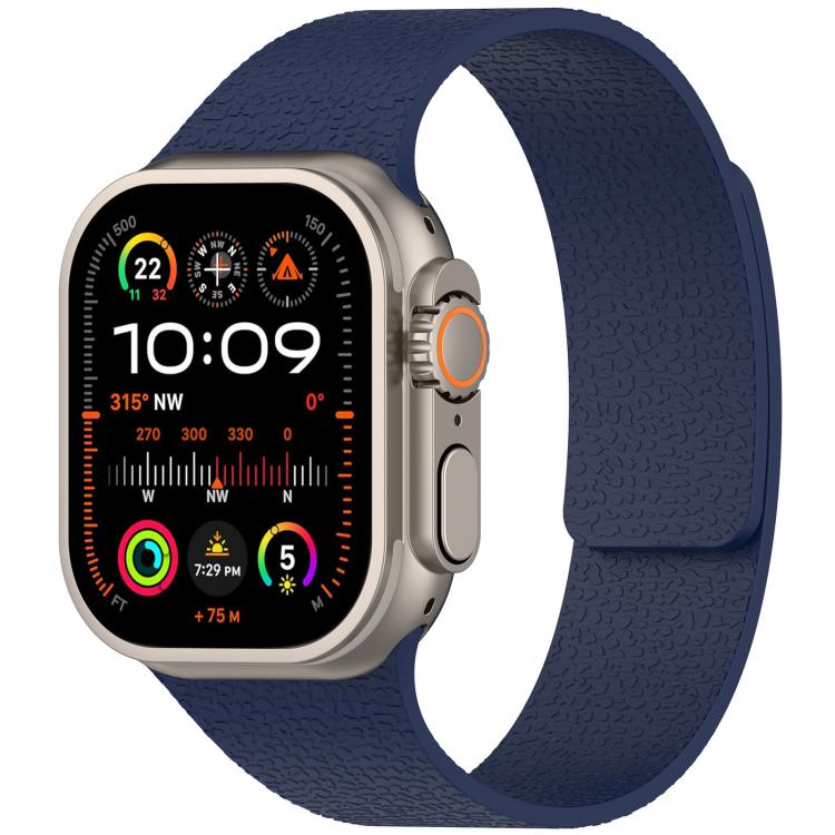 Bracelet de montre magnétique en silicone texturé litchi xDfind, compatible avec Apple Watch 42/44/45/46/49 mm et Apple Watch 38/40/41/S10 42 mm.