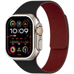 Bracelet de montre magnétique en silicone texturé litchi xDfind, compatible avec Apple Watch 42/44/45/46/49 mm et Apple Watch 38/40/41/S10 42 mm.