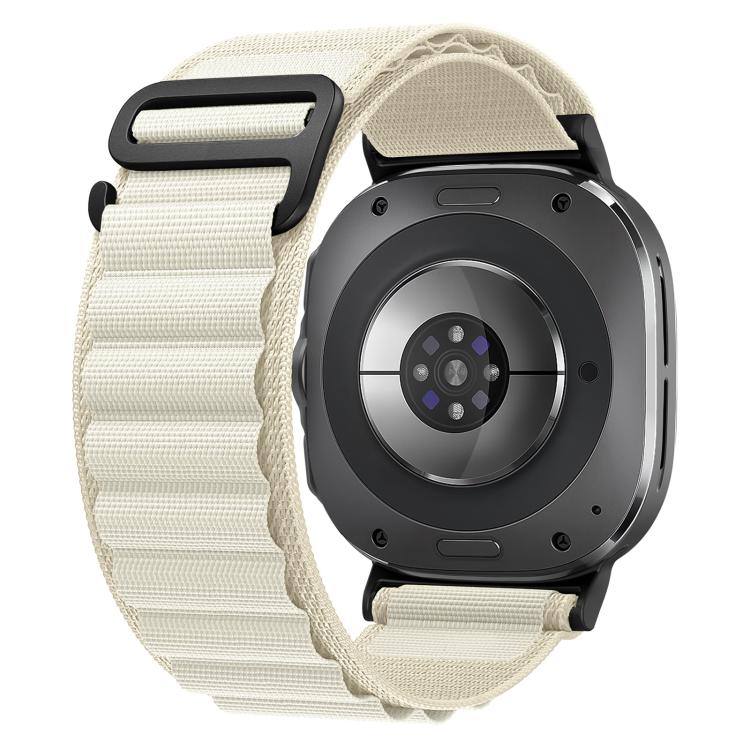 Bracelet de montre xDfind en nylon noir à boucle, compatible avec Samsung Galaxy Watch Ultra 47 mm / Ultra 2025 et Samsung Galaxy Watch 8 / 8 Classic.