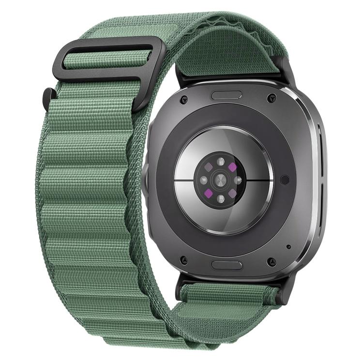 Bracelet de montre xDfind en nylon noir à boucle, compatible avec Samsung Galaxy Watch Ultra 47 mm / Ultra 2025 et Samsung Galaxy Watch 8 / 8 Classic.