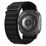 Bracelet de montre xDfind en nylon noir à boucle, compatible avec Samsung Galaxy Watch Ultra 47 mm / Ultra 2025 et Samsung Galaxy Watch 8 / 8 Classic.
