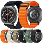 Bracelet de montre xDfind en nylon noir à boucle, compatible avec Samsung Galaxy Watch Ultra 47 mm / Ultra 2025 et Samsung Galaxy Watch 8 / 8 Classic.