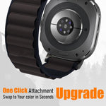 Bracelet de montre xDfind en nylon noir à boucle, compatible avec Samsung Galaxy Watch Ultra 47 mm / Ultra 2025 et Samsung Galaxy Watch 8 / 8 Classic.