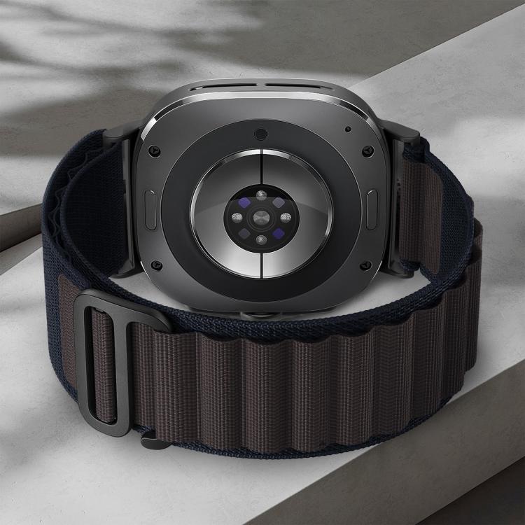 Bracelet de montre xDfind en nylon noir à boucle, compatible avec Samsung Galaxy Watch Ultra 47 mm / Ultra 2025 et Samsung Galaxy Watch 8 / 8 Classic.