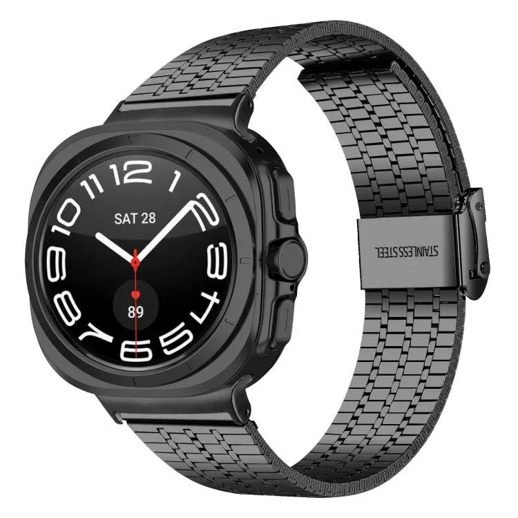 Bracelet de montre en acier inoxydable à sept perles, pour Samsung Galaxy Watch Ultra 47mm / Ultra 2025