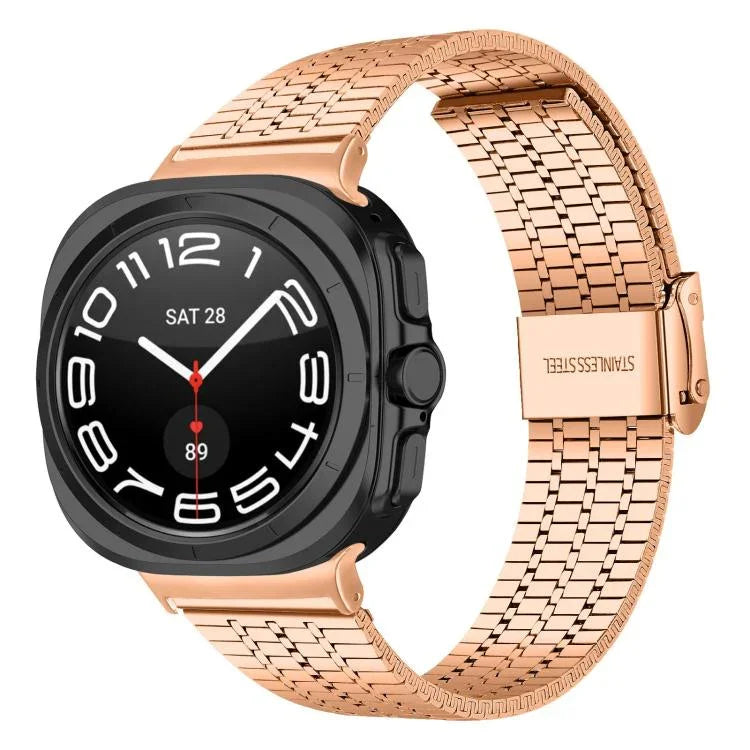Bracelet de montre en acier inoxydable à sept perles, pour Samsung Galaxy Watch Ultra 47mm / Ultra 2025
