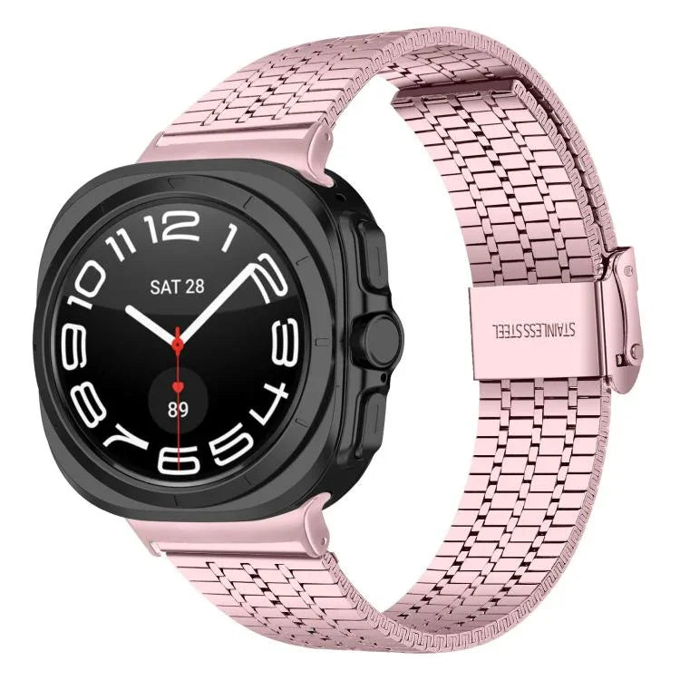 Bracelet de montre en acier inoxydable à sept perles, pour Samsung Galaxy Watch Ultra 47mm / Ultra 2025