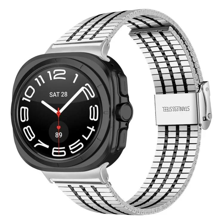 Bracelet de montre en acier inoxydable à sept perles, pour Samsung Galaxy Watch Ultra 47mm / Ultra 2025