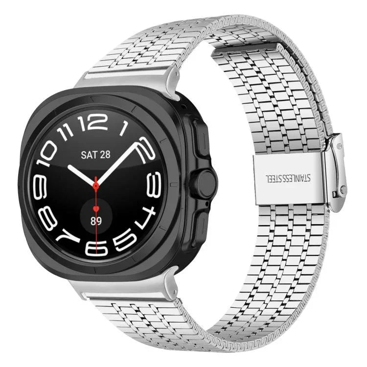 Bracelet de montre en acier inoxydable à sept perles, pour Samsung Galaxy Watch Ultra 47mm / Ultra 2025