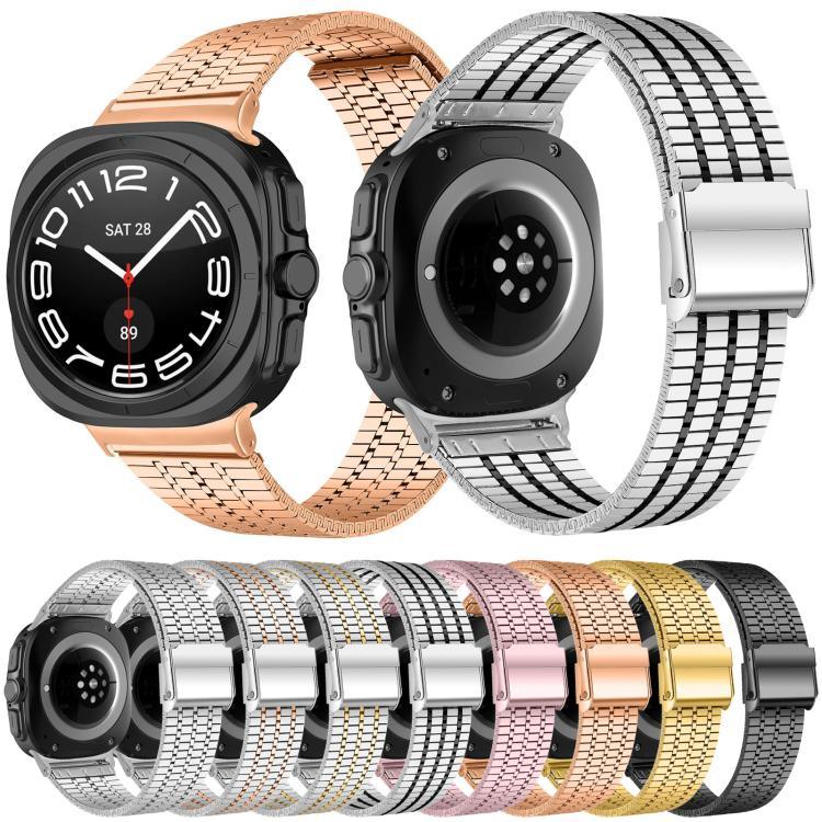 Bracelet de montre en acier inoxydable à sept perles, pour Samsung Galaxy Watch Ultra 47mm / Ultra 2025