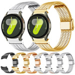 Bracelet de montre en acier inoxydable à sept perles, pour Samsung Galaxy Watch 7 / 6 / 5 / 4