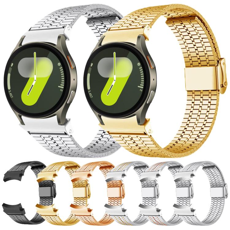 Bracelet de montre en acier inoxydable à sept perles, pour Samsung Galaxy Watch 7 / 6 / 5 / 4