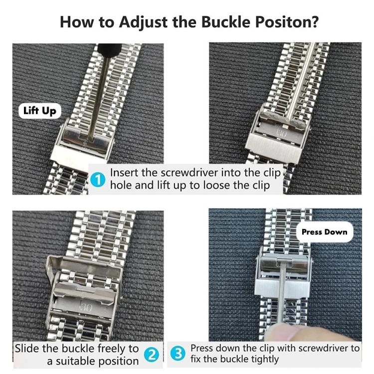 Bracelet de montre en acier inoxydable à sept perles, pour Samsung Galaxy Watch 7 / 6 / 5 / 4