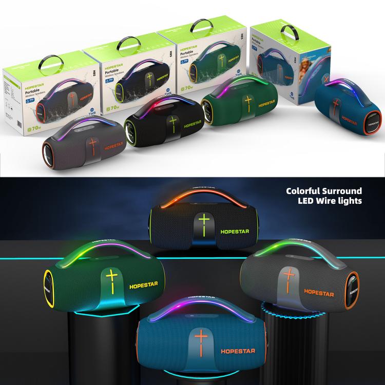 Enceinte Bluetooth portable étanche HOPESTAR H85 70W pour extérieur, compatible TF / AUX / USB