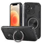 Coque de téléphone support magnétique rotatif Mecha à trois noyaux à 360 degrés, pour iPhone 12, pour iPhone 12 Pro, pour iPhone 11