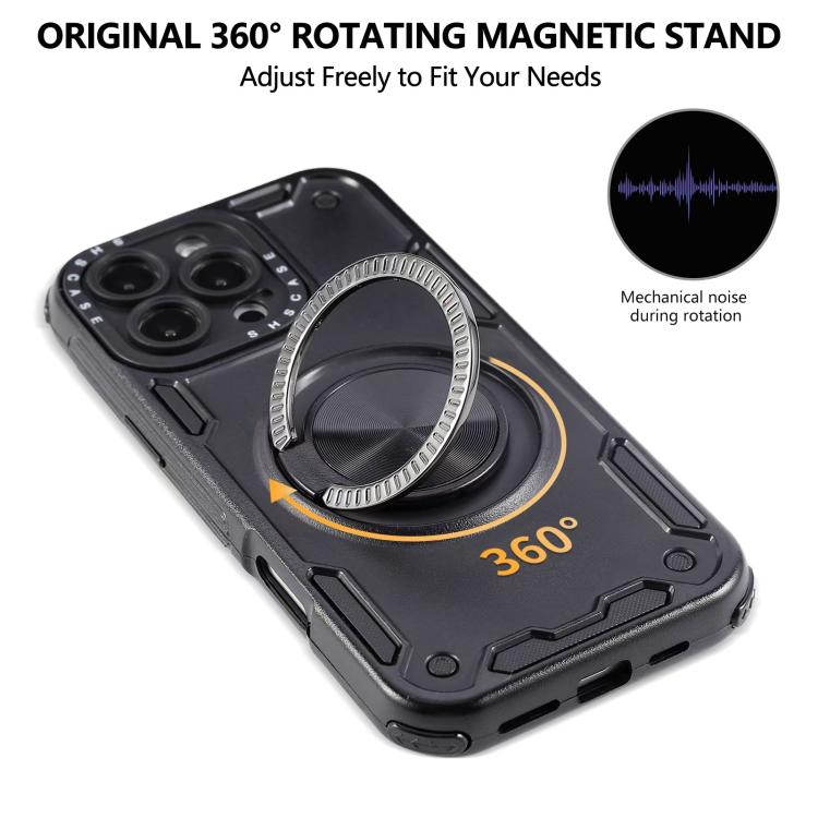 Coque de téléphone support magnétique rotatif Mecha à trois noyaux à 360 degrés, pour iPhone 12, pour iPhone 12 Pro, pour iPhone 11
