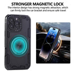 Coque de téléphone support magnétique rotatif Mecha à trois noyaux à 360 degrés, pour iPhone 12, pour iPhone 12 Pro, pour iPhone 11