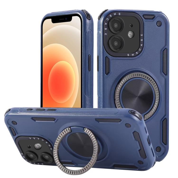 Coque de téléphone support magnétique rotatif Mecha à trois noyaux à 360 degrés, pour iPhone 12, pour iPhone 12 Pro, pour iPhone 11