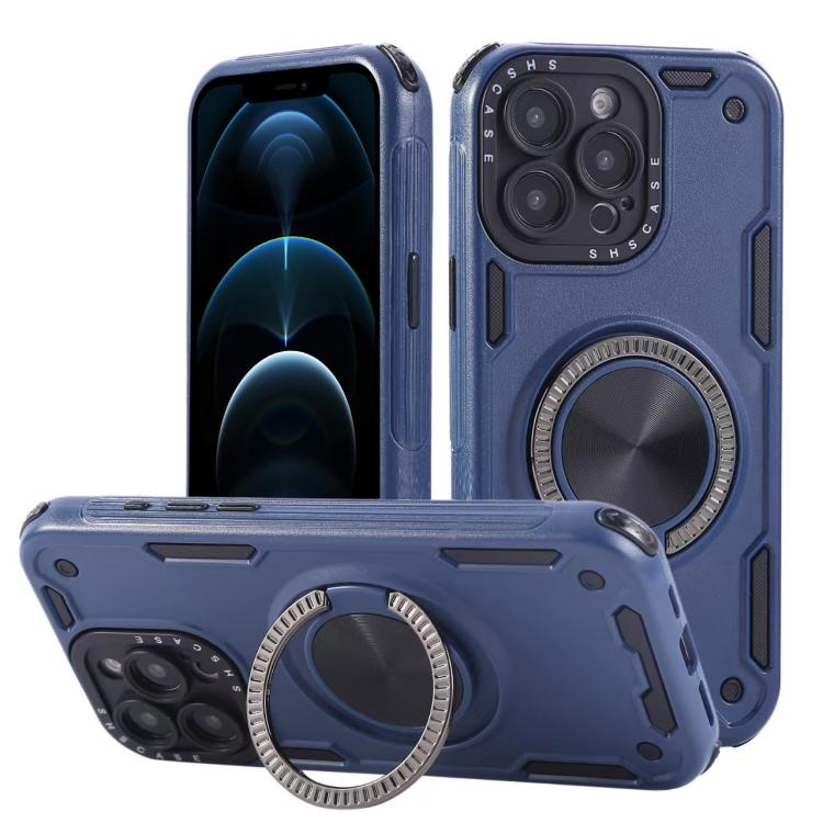 Coque de téléphone support magnétique rotatif Mecha à trois noyaux à 360 degrés, pour iPhone 12, pour iPhone 12 Pro, pour iPhone 11