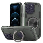 Coque de téléphone support magnétique rotatif Mecha à trois noyaux à 360 degrés, pour iPhone 12, pour iPhone 12 Pro, pour iPhone 11