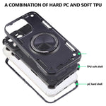 Coque de téléphone support magnétique rotatif Mecha à trois noyaux à 360 degrés, pour iPhone 12, pour iPhone 12 Pro, pour iPhone 11