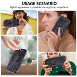 Coque de téléphone support magnétique rotatif Mecha à trois noyaux à 360 degrés, pour iPhone 12, pour iPhone 12 Pro, pour iPhone 11