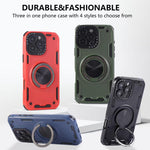 Coque de téléphone support magnétique rotatif Mecha à trois noyaux à 360 degrés, pour iPhone 12, pour iPhone 12 Pro, pour iPhone 11