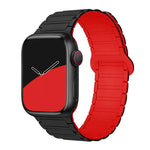 Bracelet de montre magnétique en silicone à trois billes xDfind, compatible avec Apple Watch 42/44/45/46/49 mm et Apple Watch 38/40/41/S10 42 mm.