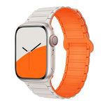 Bracelet de montre magnétique en silicone à trois billes xDfind, compatible avec Apple Watch 42/44/45/46/49 mm et Apple Watch 38/40/41/S10 42 mm.