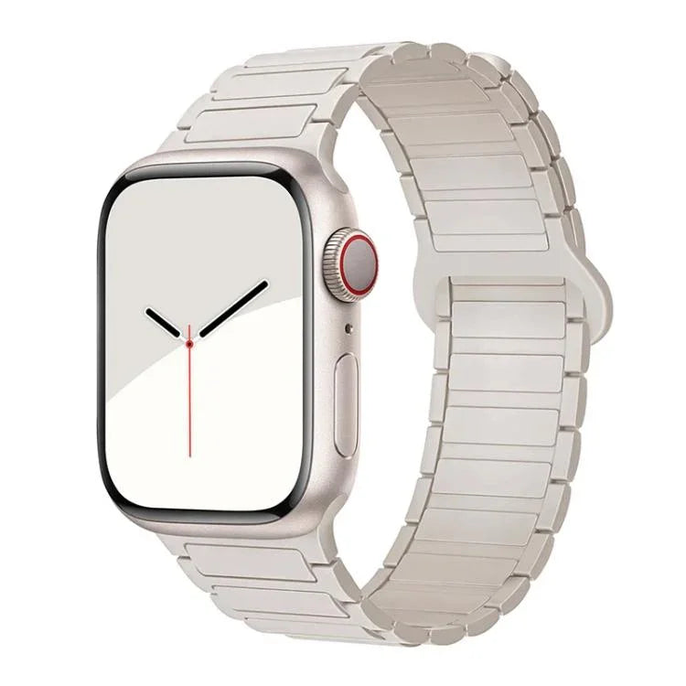 Bracelet de montre magnétique en silicone à trois billes xDfind, compatible avec Apple Watch 42/44/45/46/49 mm et Apple Watch 38/40/41/S10 42 mm.