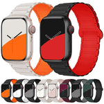 Bracelet de montre magnétique en silicone à trois billes xDfind, compatible avec Apple Watch 42/44/45/46/49 mm et Apple Watch 38/40/41/S10 42 mm.