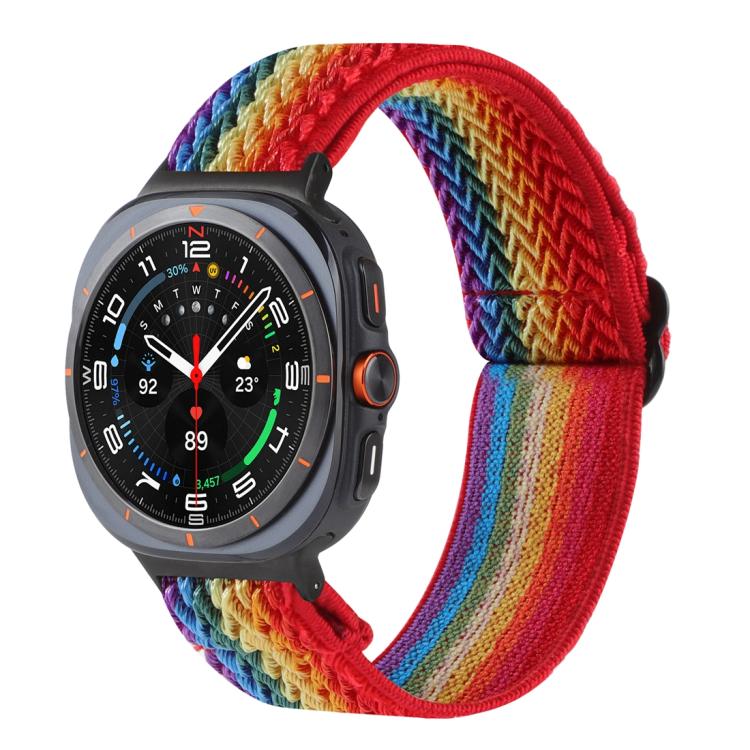 Bracelet de montre tressé en nylon à motif ondulé, pour Samsung Galaxy Watch8 / Watch8 Classic