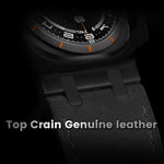 Bracelet de montre en cuir Crazy Horse, pour Samsung Galaxy Watch8 / Watch8 Classic