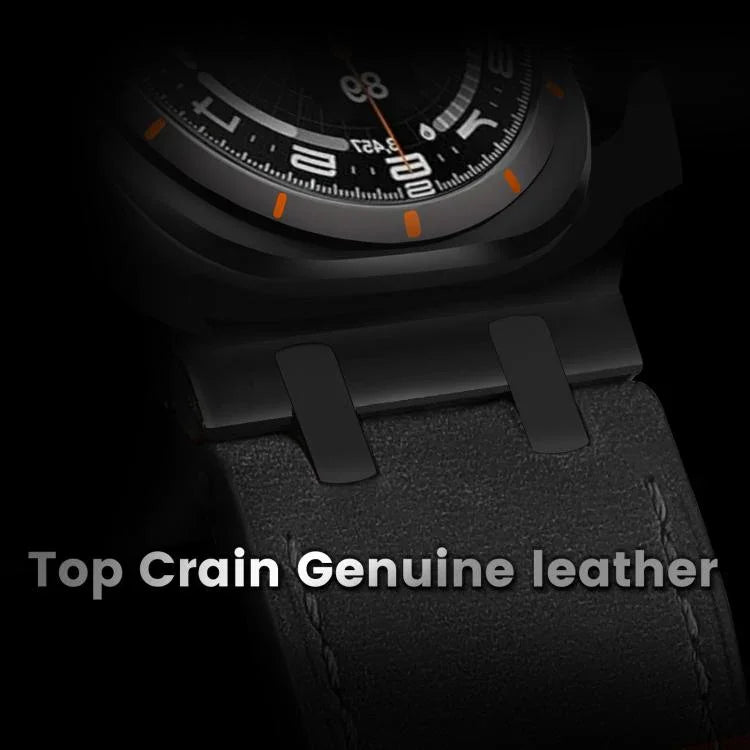 Bracelet de montre en cuir Crazy Horse, pour Samsung Galaxy Watch8 / Watch8 Classic