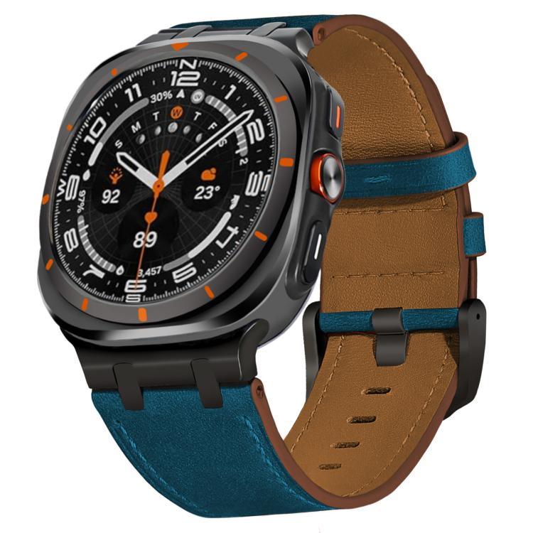 Bracelet de montre en cuir Crazy Horse, pour Samsung Galaxy Watch8 / Watch8 Classic