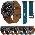 Bracelet de montre en cuir Crazy Horse, pour Samsung Galaxy Watch8 / Watch8 Classic