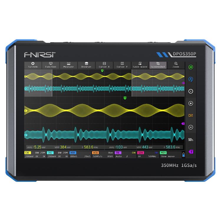 Oscilloscope tablette FNIRSI DPOS350P 4 en 1 écran tactile IPS HD 7 pouces 350M, DPOS350P (prise US), DPOS350P (prise EU)