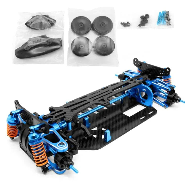 Châssis en métal aluminium PMM Racing 1:10 TT01 pour voiture télécommandée