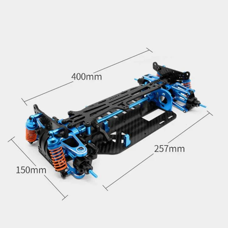 Châssis en métal aluminium PMM Racing 1:10 TT01 pour voiture télécommandée
