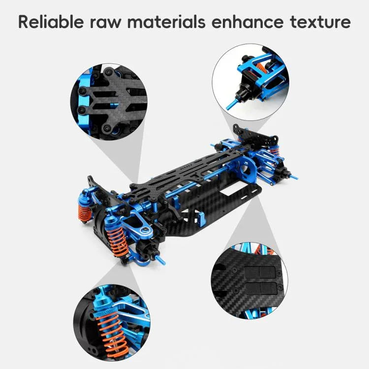 Châssis en métal aluminium PMM Racing 1:10 TT01 pour voiture télécommandée