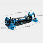 Châssis en fibre de carbone PMM Racing TT02B 1:10 en alliage d'aluminium pour voiture de rallye télécommandée