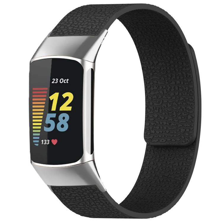 xDfind Litchi Texture Magnetic Silicone Watch Band, For Fitbit Charge 5 / Charge 6, For Fitbit Versa 4/Versa3/Sense2/Sense, For Fitbit Luxe / Special Edition, For Fitbit Inspire 2 / Ace 3, For Fitbit Charge 4 / Charge 3